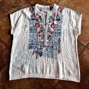 Johnny Was Short Sleeve Top